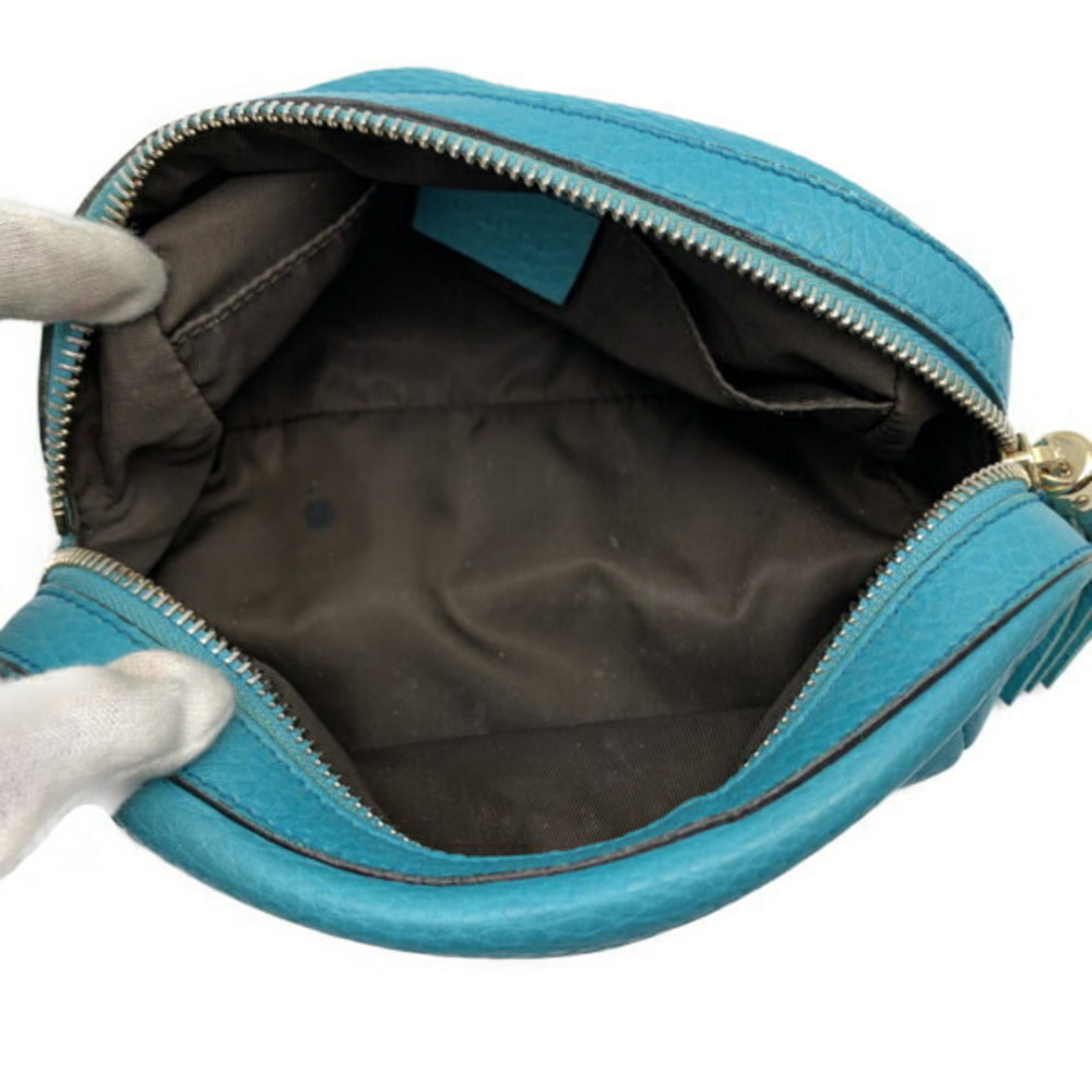 Gucci Cosmetic Pouch Interlocking GG Calfskin Eme… - image 2